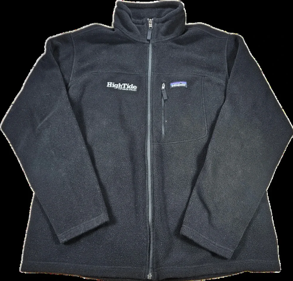 Patagonia Synchilla Men's Black L Full Zip Fleece Sweatshirt Jacket *Embroidered